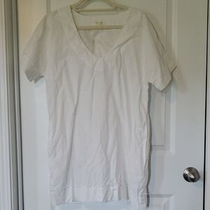 GILLIA White Linen Swim Coverup